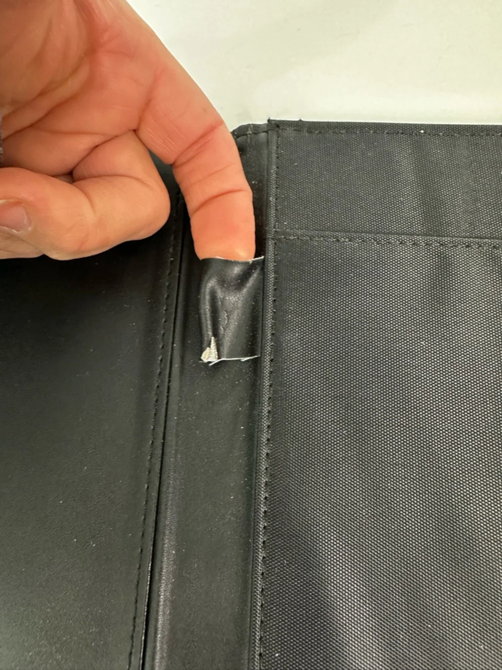 Buxton Black Quilted 8.5 x 11 Padfolio Pen Holder, Card Slot, Legal Pad Holder